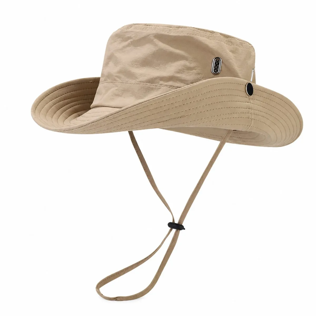 Wide Brim Hiking Bucket Hat with Chin Cord