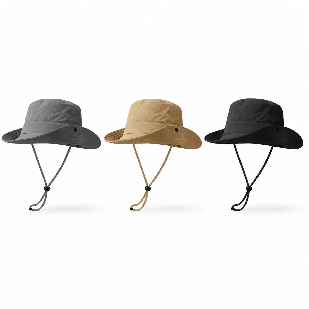 Packable Wide Brim Sun Hat with Chin Cord
